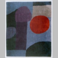 'Blue red abstraction' rug design by Paul Klee, produced in 1930..jpg